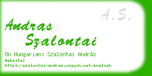 andras szalontai business card