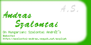 andras szalontai business card